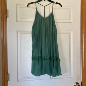 Gianni Bini Green Fringe Detail Dress